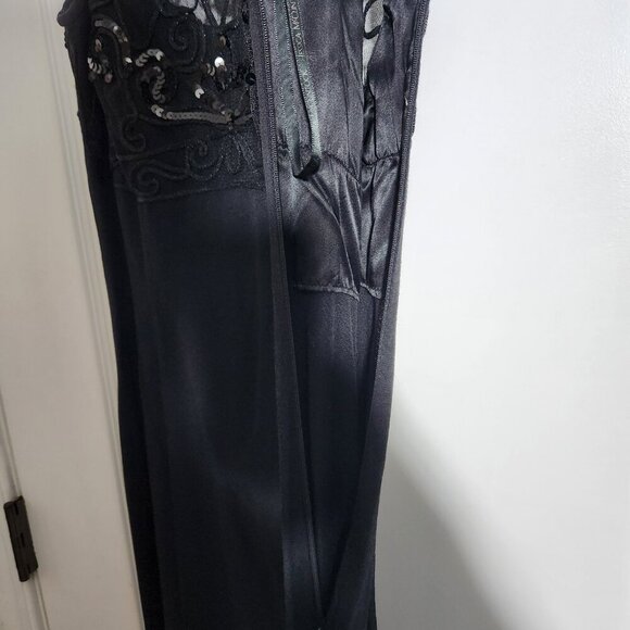 Vintage 90s Cache mesh back gown women's size 10 black homecoming prom pageant - Picture 5 of 6